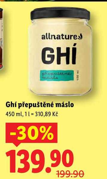 Ghí přepuštěné máslo, 450 ml