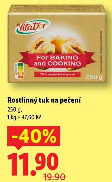 Rostlinný tuk na pečení, 250 g