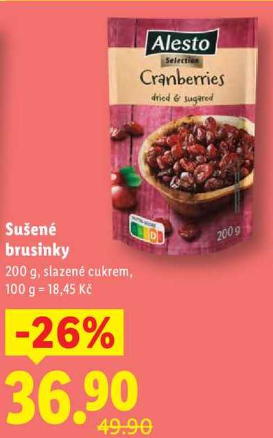 Sušené brusinky, 200 g
