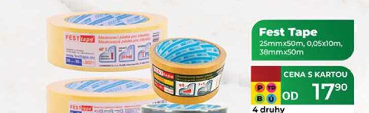 Fest Tape 25mmx50m, 0,05x10m, 38mmx50m