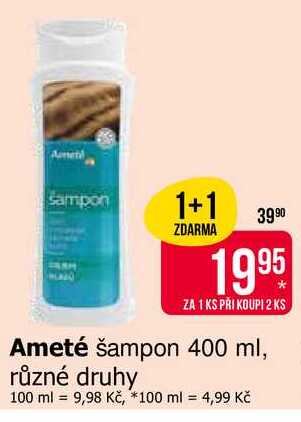 Ameté šampon 400 ml, různé druhy 