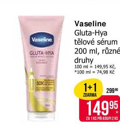 Vaseline Gluta-Hya tělové sérum 200 ml, různé druhy