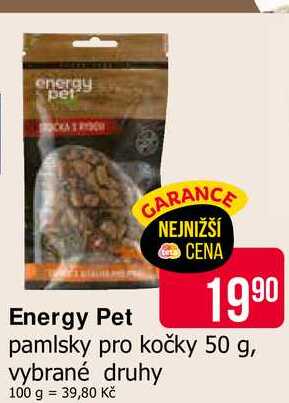 Energy Pet pamlsky pro kočky 50 g, vybrané druhy