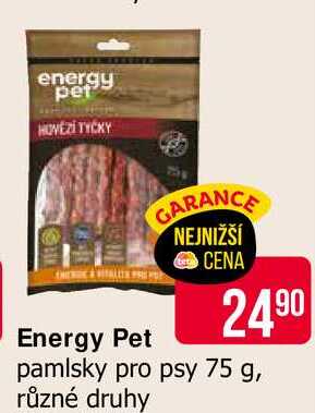 Energy Pet pamlsky pro psy 75 g, různé druhy 
