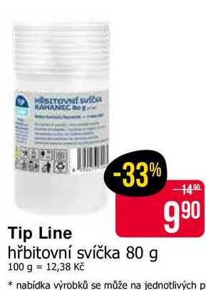 Tip Line hřbitovní svíčka 80 g