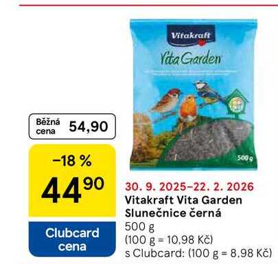 Vitakraft Vita Garden Slunečnice černá, 500 g