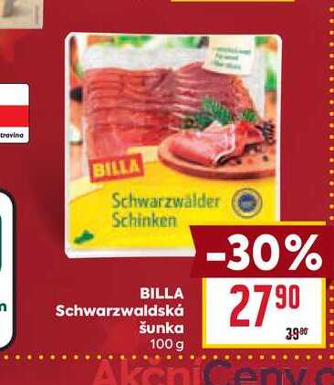 BILLA Schwarzwaldská šunka 100 g
