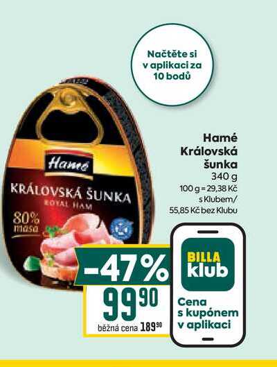 Hamé Královská šunka 340 g 