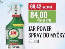 JAR POWER SPRAY DO MYČKY 800 ml