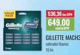 GILLETTE MACH3 náhradní hlavice 16 ks 