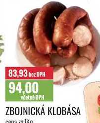 ZBOJNICKÁ KLOBÁSA cena za 1kg 