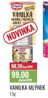 VANILKA MLÝNEK 7,5g 