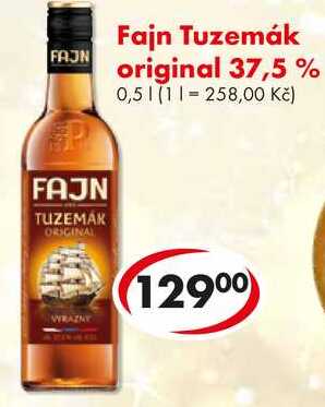 Fajn Tuzemák original 37,5%, 0,5 l