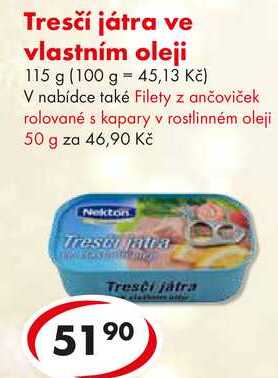 Tresčí játra ve vlastním oleji, 115 g