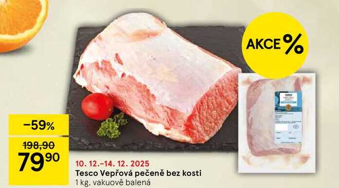 Tesco Vepřová pečeně bez kosti, 1 kg 