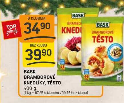 BASK BRAMBOROVÉ KNEDLÍKY, TĚSTO 400 g