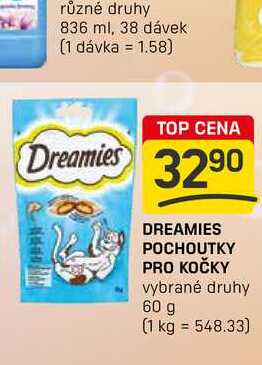 DREAMIES POCHOUTKY PRO KOČKY vybrané druhy 60 g