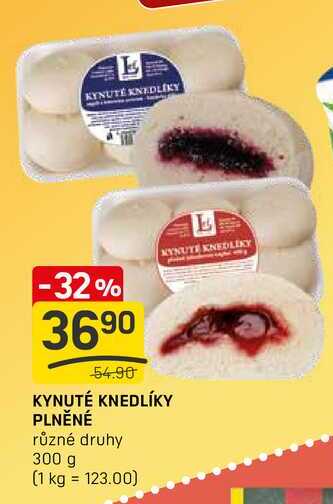 KYNUTÉ KNEDLÍKY PLNĚNÉ různé druhy 300 g