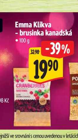 Emma Klikva - brusinka kanadská 100 g