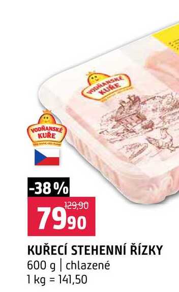 KUŘECÍ STEHENNÍ ŘÍZKY 600 g chlazené