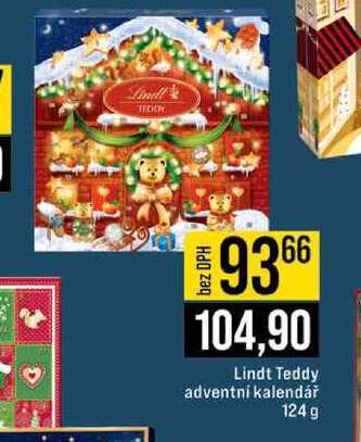 Lindt Teddy adventní kalendář 124 g 