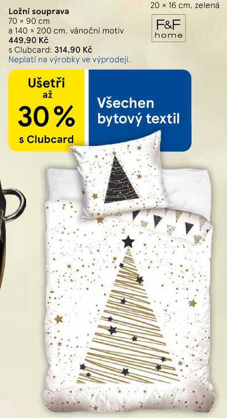 Ložní souprava 70 x 90 cm a 140 x 200 cm, vánoční motiv