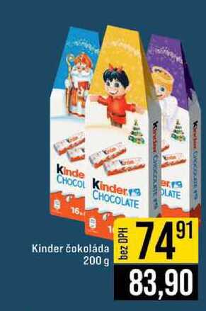 Kinder čokoláda 200 g