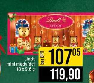 Lindt mini medvídci 10 x 9,6 g