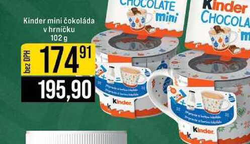 Kinder mini čokoláda v hrníčku 102 g