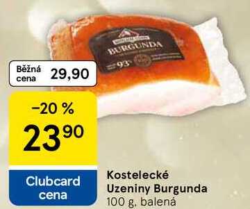 Kostelecké Uzeniny Burgunda, 100 g, balená