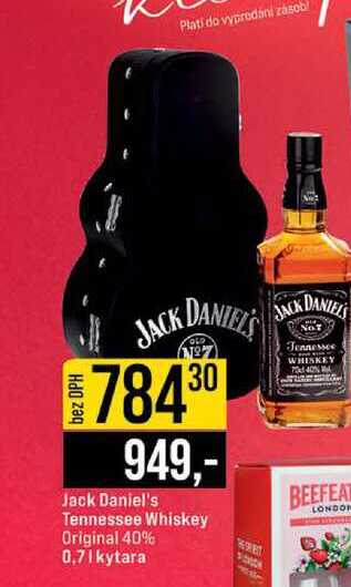 Jack Daniel's Tennessee Whiskey Original 40% 0,7l kytara