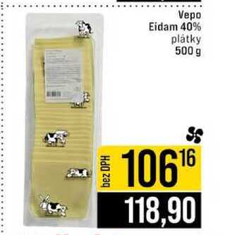 Vepo Eidam 40% plátky 500 g 