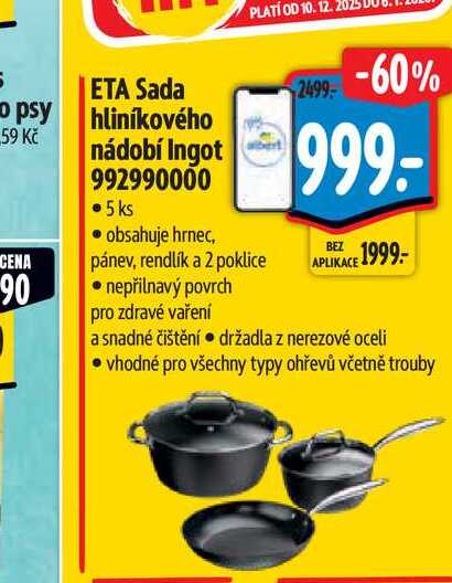 ETA Sada hliníkového nádobí Ingot 992990000