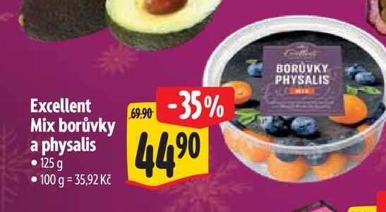 Excellent Mix borůvky a physalis  125 g 