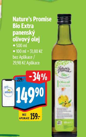 Nature's Promise Bio Extra panenský olivový olej   500 ml 