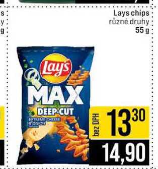 Lays chips různé druhy 55g
