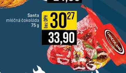 Santa mléčná čokoláda 75g 