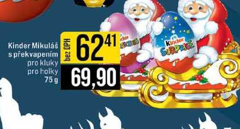 Kinder Mikuláš s překvapením pro kluky pro holky 75g