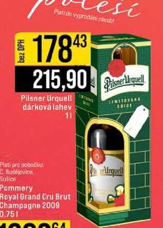 Pilsner Urquell darková lahev 1l
