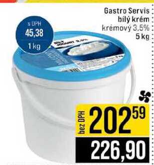 Gastro Servis bílý krém krémový 3.5% 5 kg
