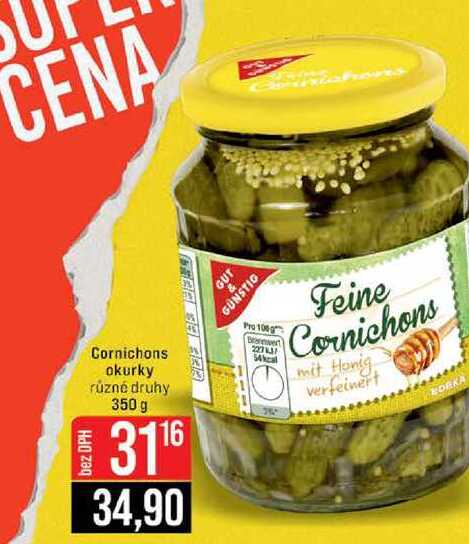 Cornichons okurky různé druhy 350 g