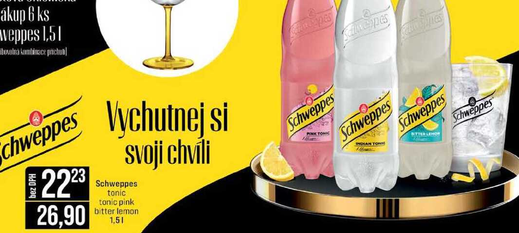 Schweppes tonic tonic pink bitter lemon 1,5l