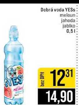 Dobrá voda YESS meloun jahoda jablko 0,5l