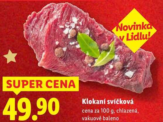 Klokaní svíčková, cena za 100 g
