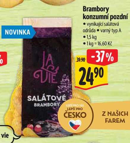 Brambory konzumní pozdní, 1,5 kg