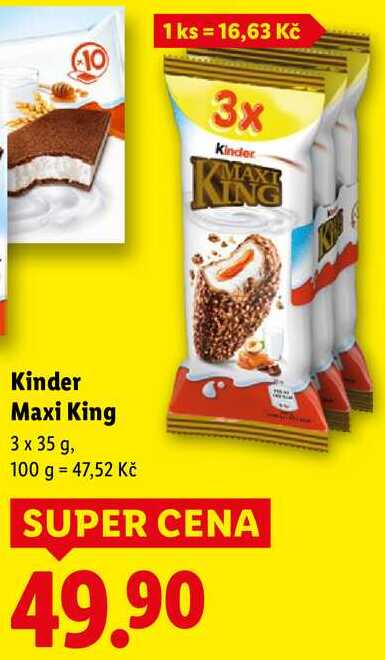 Kinder Maxi King, 3x 35 g