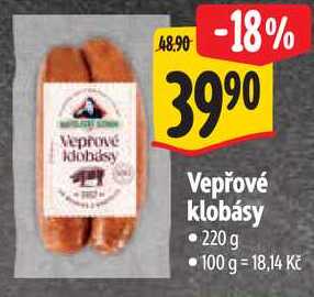 Vepřové klobásy, 220 g