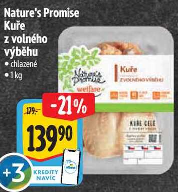 Nature's Promise Kuře z volného výběhu, 1 kg