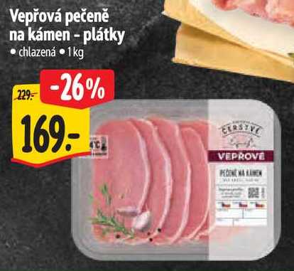 Vepřová pečeně na kámen - plátky, 1 kg  