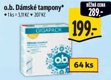 o.b. Dámské tampony, 64 ks